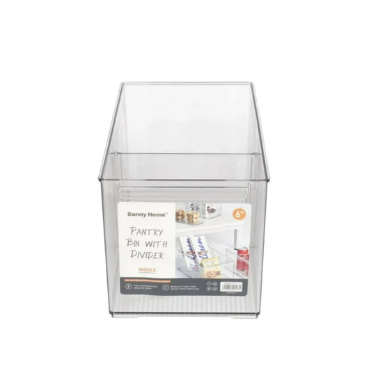 Pantry Organizer & Storage Bin with 2 Dividers 15cm